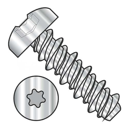 Usa Industrials Thread Forming Screw, #8-18 x 1 in, Plain 18-8 Stainless Steel Pan Head Torx Drive BULK-SCRW-12865
